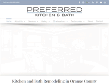 Tablet Screenshot of preferredkitchenandbath.com